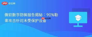 微软数字防御报告揭秘:90%勒索攻击针对未受保护设备