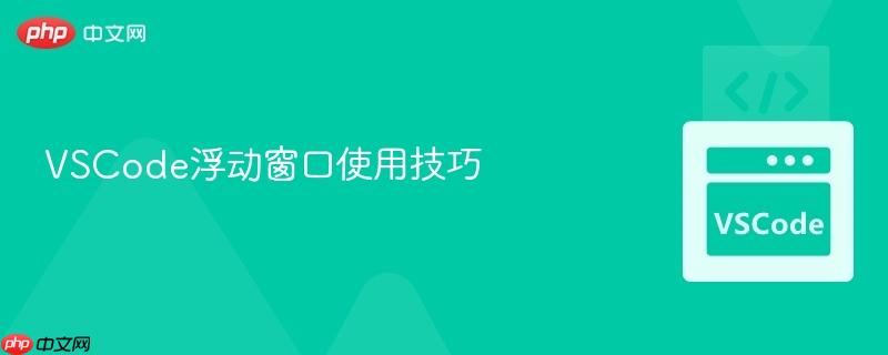 vscode浮动窗口使用技巧