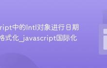 JavaScript中的Intl对象进行日期与时间格式化_javascript国际化