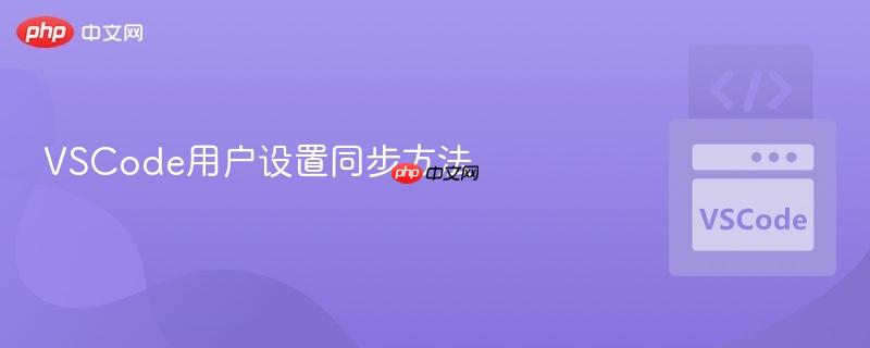 VSCode用户设置同步方法