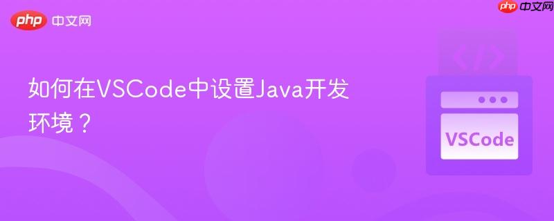 如何在vscode中设置java开发环境?
