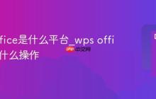 wps office是什么平台_wps office支持什么操作