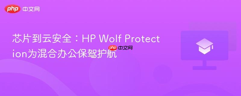 芯片到云安全：HP Wolf Protection为混合办公保驾护航
