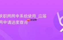 应届生求职网网申系统使用_应届生求职网申请进度查询