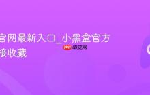小黑盒官网最新入口_小黑盒官方网站链接收藏