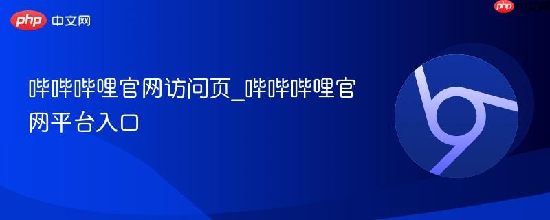 哔哔哔哩官网访问页_哔哔哔哩官网平台入口
