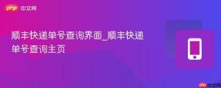 顺丰快递单号查询界面_顺丰快递单号查询主页