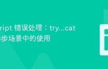 JavaScript 错误处理：try...catch 在异步场景中的使用