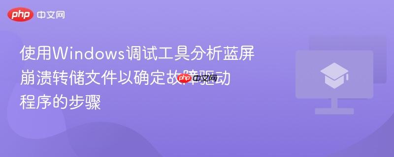 使用windows调试工具分析蓝屏崩溃转储文件以确定故障驱动程序的步骤