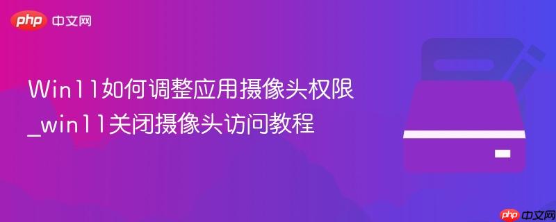 win11如何调整应用摄像头权限_win11关闭摄像头访问教程