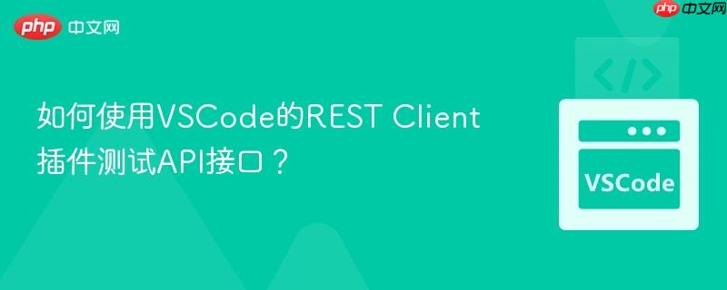 如何使用vscode的rest client插件测试api接口？
