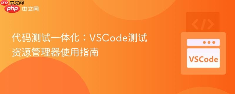 代码测试一体化：vscode测试资源管理器使用指南