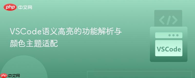 vscode语义高亮的功能解析与颜色主题适配
