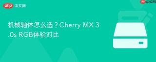 机械轴体怎么选？Cherry MX 3.0s RGB体验对比