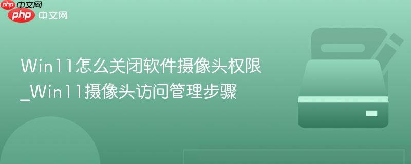 win11怎么关闭软件摄像头权限_win11摄像头访问管理步骤