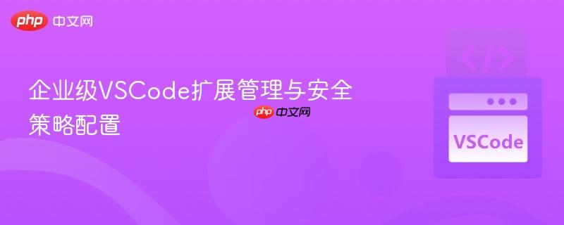 企业级vscode扩展管理与安全策略配置
