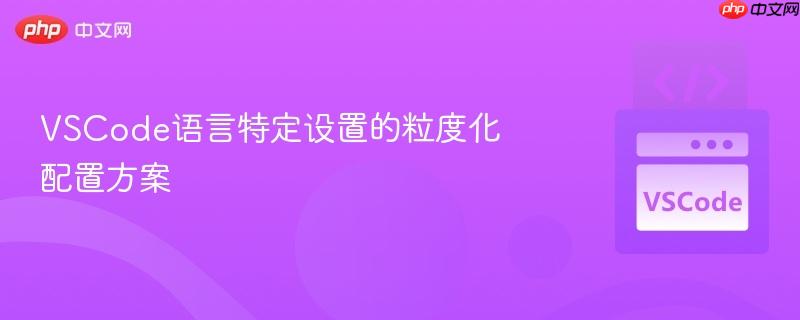 vscode语言特定设置的粒度化配置方案