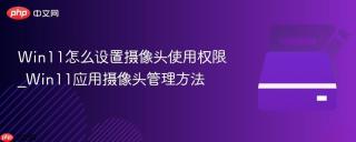 Win11怎么设置摄像头使用权限_Win11应用摄像头管理方法