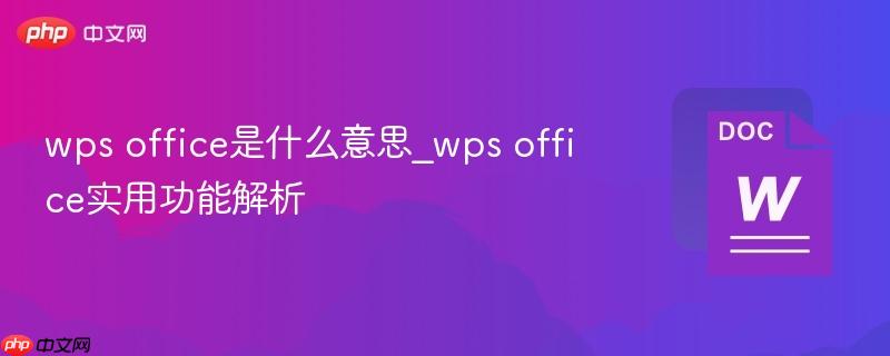 wps office是什么意思_wps office实用功能解析