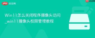 Win11怎么关闭程序摄像头访问_win11摄像头权限管理教程