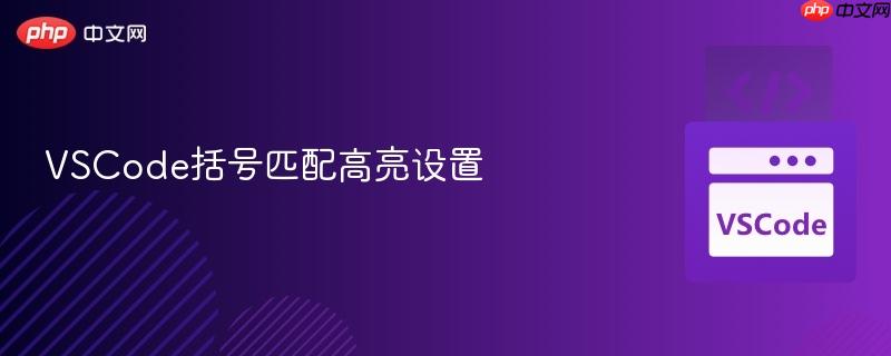 vscode括号匹配高亮设置