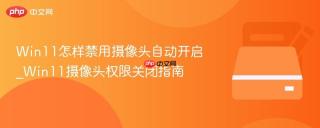 Win11怎样禁用摄像头自动开启_Win11摄像头权限关闭指南