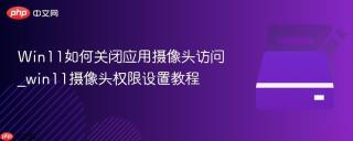 Win11如何关闭应用摄像头访问_win11摄像头权限设置教程