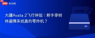 大疆Avata 2飞行体验：新手穿树林避障系统真的零炸机？
