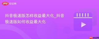 抖音极速版怎样收益最大化_抖音极速版如何收益最大化