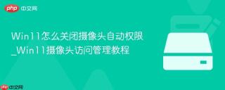 Win11怎么关闭摄像头自动权限_Win11摄像头访问管理教程