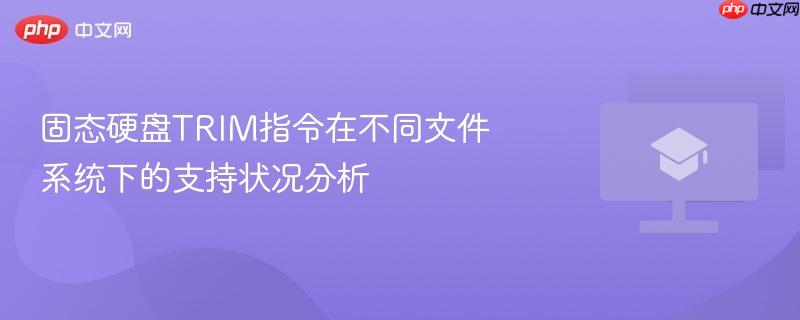 固态硬盘trim指令在不同文件系统下的支持状况分析