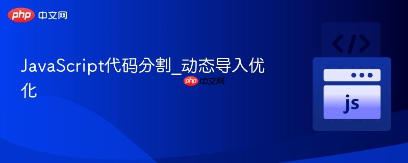 javascript代码分割_动态导入优化