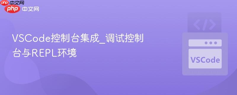 vscode控制台集成_调试控制台与repl环境