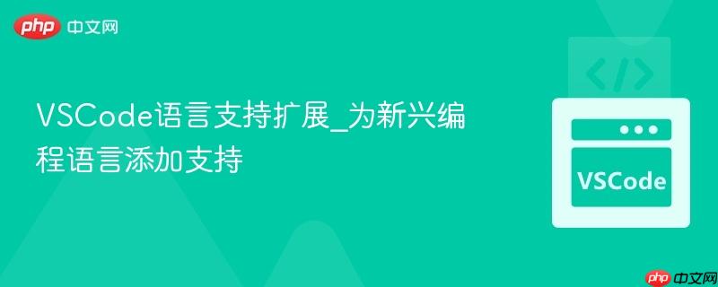 vscode语言支持扩展_为新兴编程语言添加支持