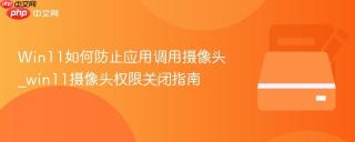 Win11如何防止应用调用摄像头_win11摄像头权限关闭指南