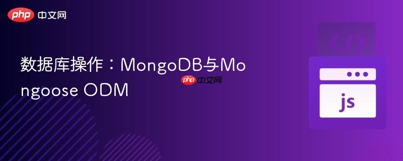 数据库操作：mongodb与mongoose odm