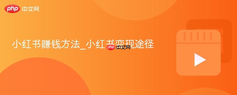 小红书赚钱方法_小红书变现途径