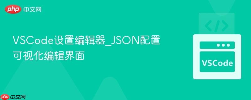 vscode设置编辑器_json配置可视化编辑界面