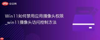 Win11如何禁用应用摄像头权限_win11摄像头访问控制方法