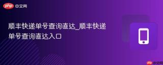 顺丰快递单号查询直达_顺丰快递单号查询直达入口