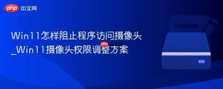 Win11怎样阻止程序访问摄像头_Win11摄像头权限调整方案