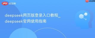 deepseek网页版登录入口教程_deepseek官网使用指南