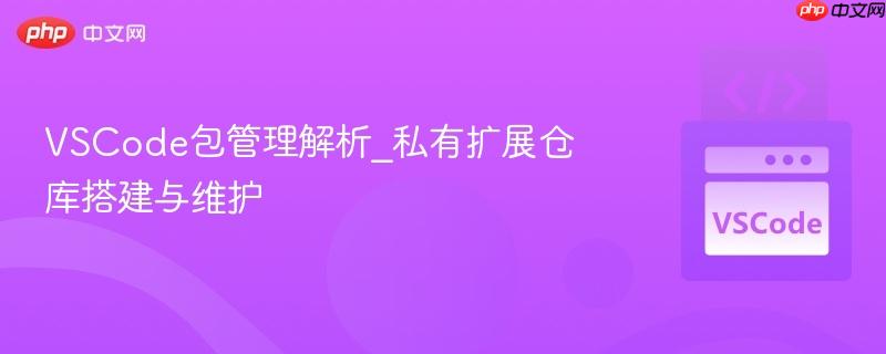 vscode包管理解析_私有扩展仓库搭建与维护