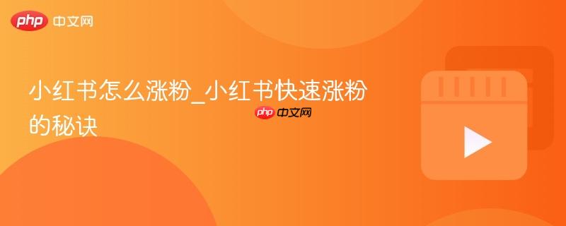 小红书怎么涨粉_小红书快速涨粉的秘诀