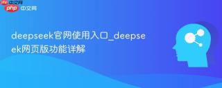 deepseek官网使用入口_deepseek网页版功能详解