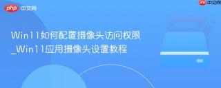 Win11如何配置摄像头访问权限_Win11应用摄像头设置教程