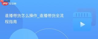 直播带货怎么操作_直播带货全流程指南