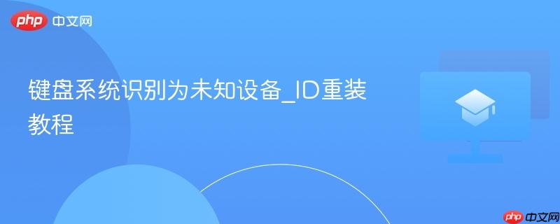 键盘系统识别为未知设备_id重装教程