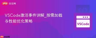 VSCode激活事件详解_按需加载与性能优化策略