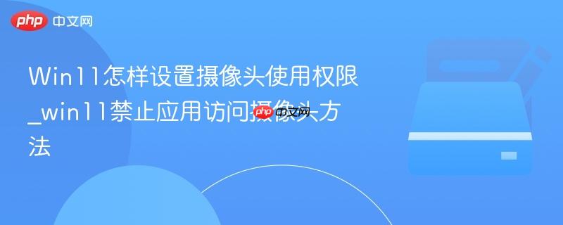 win11怎样设置摄像头使用权限_win11禁止应用访问摄像头方法